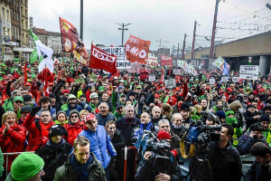 Demonstration in Brüssel am 28.9.2018 gegen Streichung der Karenztage im öffentichen Dienst