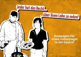 Kampagne "Lohnspiegel-Gastro" der FAU Freiburg