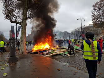 Foto von Bernard Schmid der Demo in Paris am 24.11.2018