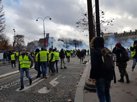 Foto von Bernard Schmid der Demo in Paris am 24.11.2018