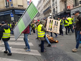 Foto von Bernard Schmid der Demo in Paris am 24.11.2018