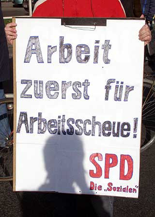 SPD: "Arbeit zuerst für Arbeitsscheue" (Foto: umbruch-bildarchiv)