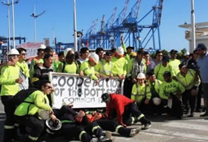 Streik der HafenarbeiterInnen von Valparaiso in Chile im Dezember 2018