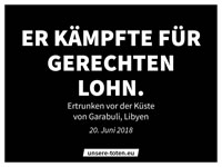 Unsere Toten. Erinnerungskampagne von Sea-Watch