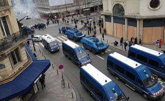 Gelbe-Westen-Demo am 8. Dezember 2018 in Paris, Frankreich. Foto von Bernard Schmid