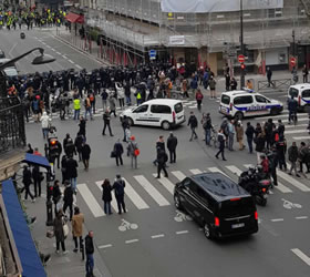 Gelbe-Westen-Demo am 8. Dezember 2018 in Paris, Frankreich. Foto von Bernard Schmid