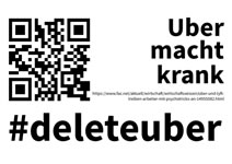 Anti-Uber-Parolen der Berliner Taxi-AG