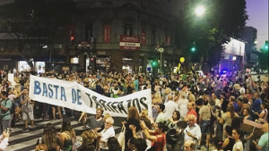 Der erste aktuelle Massenprotest in Buenos Aires gegen die Teuerung am 10.1.2019