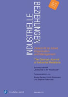 Sonderheft der Zeitschrift "Industrielle Beziehungen" (Jg. 25, Heft 4): "Solidarität in der Arbeitswelt"