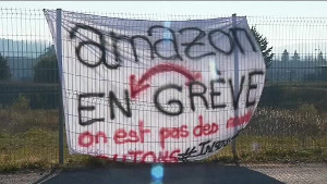 Politische Entlassungen bei Amazon Frankreich gegen Gelbwesten - Streik dagegen in Montelimar am 5.2.2019