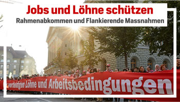 Schweizer Gewerkschaften mobilisieren zur Verteidigung des Lohnschutzes