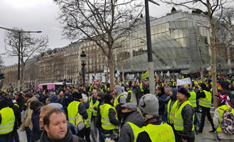 „Gelbwesten“-Protest in Frankreich im März 2019, Foto von Bernard Schmid