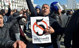 Der gemeinsame Nenner aller Proteste Ende Februar 2019 in Algerien: Kein 5. Mandat!