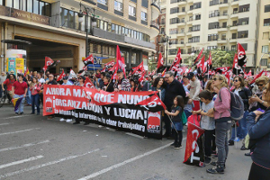 Die CGT in Valencia am 1. Mai 2019 - eine der vielen und großen alternativen Maidemos in den unspanischen Regionen Spaniens