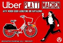 Berliner Kampagnenplakat gegen Ubers E Scooter Offensive