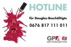 Parfümeriekette Douglas in Österreich verhindert die Gründung eines Betriebsrats - Hotline der Gewerkschaft GPA