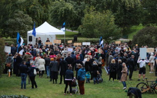 Demonstration gegen die rechtsregierung in Estland am 14.09.2019 in Tallinn