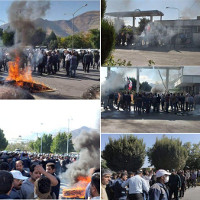 Bilder vom Polizeieinsatz gegen die Streikenden bei AzarAb im Iran, Anfang Oktober 2019