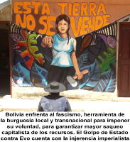 Anti-Putsch-Plakat in Bolivien im November 2019