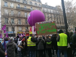 Demo in Paris am 5.12.2019 - Foto von Bernard Schmid