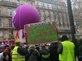 Demo in Paris am 5.12.2019 - Foto von Bernard Schmid