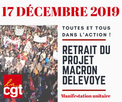 CGT-Aufruf zum Generalstreik in Frankreich am 17. Dezember 2019