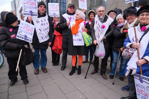 Für 1.500 Mindestrente demonstrierten am 28.1.2020 auch renterinnen und Rentner in Brüssel