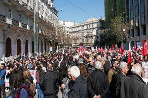 Der Streik gegen die Rentenreform der griechischen Regierung fand - keineswegs selbstverständlich - gewerkschaftsübergreifend statt
