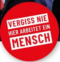 DGB-Initiative „Vergiss nie, hier arbeitet ein Mensch!“