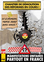 Die kämpfenden Gewerkschaften Frankreichs mobilisieren zu einem weiteren Aktionstag gegen den Rentenangriff der Regierung am 06. Februar 20 – Schulen und Universitäten auch am Tag zuvor