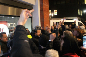 Blockadeaktion bei AfD Neujahr in Münster am 7.2.2020