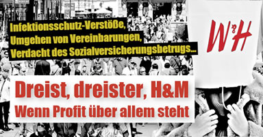 [Zahlreiche Verstöße gegen den Infektionsschutz] Dreist, dreister, H&M - Wenn Profit über allem steht