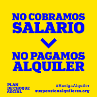 Plakat der Mietstreik-Kampagne Spanien April 2020