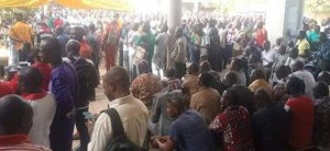 Protestdemonstration in Burkina Faso: Die Gewerkschaften organisierten, trotz Ausgangssperre