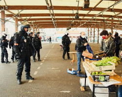 Polizeiüberfall auf Essensverteiling in Montreuil am 1.5.2020
