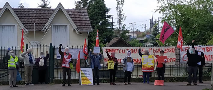 Am 1. Mai 20 im Raum Versailles: Stadt Les Mureaux - Photo: Assemblée des Luttes du Mantois