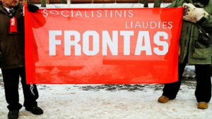 Sozialistische Partei Litauens protestiert gegen verfolgung 2020