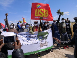 Landarbeiterstreik für wirkliche Legalisierung am 21.5.2020 in Italien - die Demonstration in Foggia