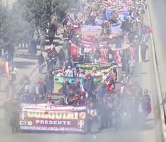 Democracy now!: Thousands of Bolivians March to Protest Delayed Presidential Election