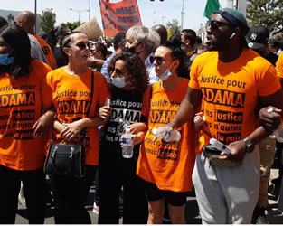 Demonstration zum vierten Jahrestag des Todes von Adama Traoré am 18. Juli 20 - Photo von Bernard Schmid