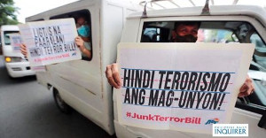 Demonstration in Manila gegen das sogenannte Antiterror-Gesetz