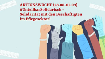 Pflegebündnis demonstriert unter dem Motto „Das Klatschen auf die Straße tragen! Pflege-Aufstand jetzt!“ am 05.09.2020 in Köln