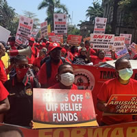 7.10.2020: Alle vier südafrikanischen Gewerkschaftsverbände erstmals gemeinsam im eintägigen Protest-Streik gegen die Regierungspolitik