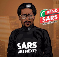 Plakat der Anti-SARS-Kampagne in Nigeria Oktober 2020
