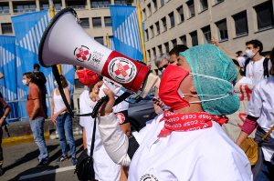 Belgischer Protest gegen neue Ausganssperre