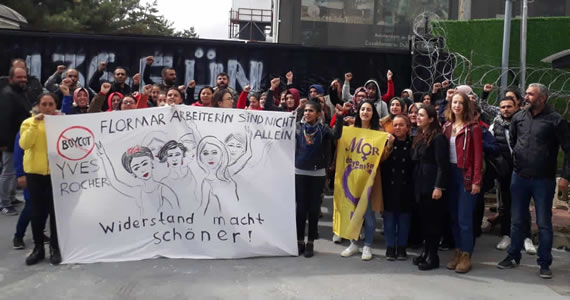 Mor Dayanışma unterstützt 2018/2019 Flormar-Arbeiterinnen in der Türkei
