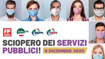 Streik im öffentlichen Dienst Italiens am 9. Dezember 2020