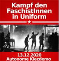 Demo „Rechte AkteurInnen in Polizei, Geheimdiensten und Justiz aufdecken“ am 13.12.20 in Leipzig