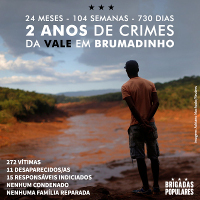 Protestplakat zu 2 Jahren Dammbruch von Brumadinho in Brasilien - ohne Folgen