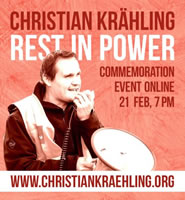 Rest in Power Christian Krähling - Internationale Online Gedenkveranstaltung am 21. Februar 2021